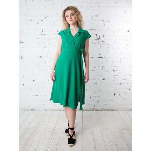 Платье Мамуля Красотуля, размер 46 (M), зеленый