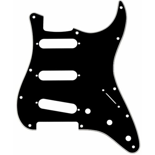 Защитная накладка электрогитары Fender Stratocaster, 3 слоя, черная, Musiclily MX0112