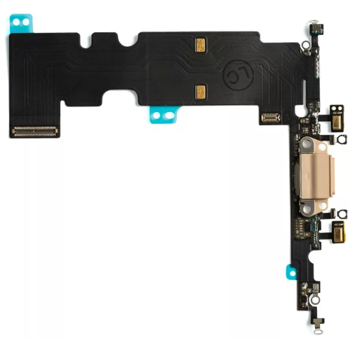 Шлейф для iPhone 8 Plus с разъемом зарядки и микрофоном, золото шлейф для iphone xs с разъемом зарядки золото