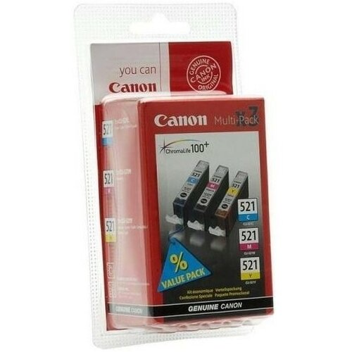 Набор картриджей Canon CLI-521 2934B010 комплект картриджей canon cli 521 c m y multipack 2934b010 2934b007 500 стр многоцветный