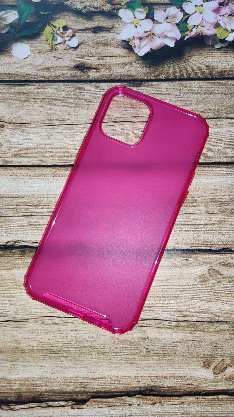 Силиконовый чехол-накладка для iPhone 12/ iPhone 12 Pro, розово-фиолетовый