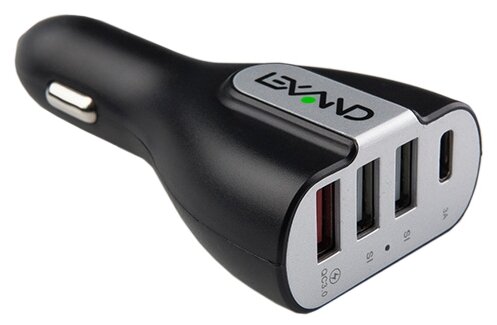 Автомобильное зарядное устройство Lexand USB LP-4C (черный) азу с четырьмя портами