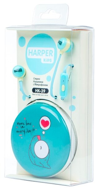Наушники с микрофоном Harper Kids HK-39 Blue (шнур 1.2м)
