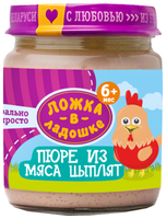 Пюре Ложка в ладошке из мяса цыплят (с 6 месяцев) 100 г, 1 шт.