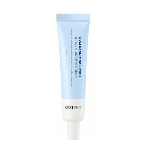 NEXTBEAU, Крем для век с гиалуроновой кислотой, Hyaluronic solution ultra moist eye cream, 30мл nextbeau hyaluronic solution ultra moist ampoule