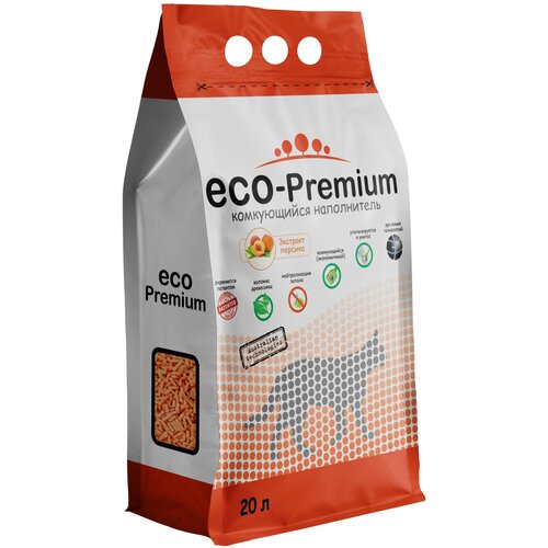 Комкующийся наполнитель ECO-Premium Персик 20 л