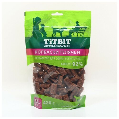 Лакомство TitBit для собак Колбаски телячьи для собак всех пород 420 г ребрышки телячьи мясо есть охлажденные 400 г