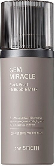 Регулярная маска с пудрой черного жемчуга The Saem Gem Miracle Black Pearl O2 Bubble Mask