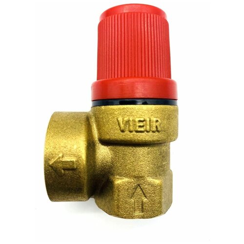 Мембранный предохранительный клапан 3 bar 1/2х3/4 ВР ViEiR арт. VR34FFK-3 мембранный предохранительный клапан 1 5 bar 1 2 вр vieir арт vr33ffk 1 5
