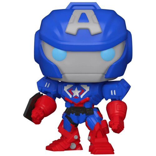 Фигурка Funko POP Marvel: Avengers Mech Strike – Captain America Glows In The Dark Exclusive Bobble-Head (9,5 см) фигурка funko pop marvel mech strike monster hunters – loki bobble head 9 5 см