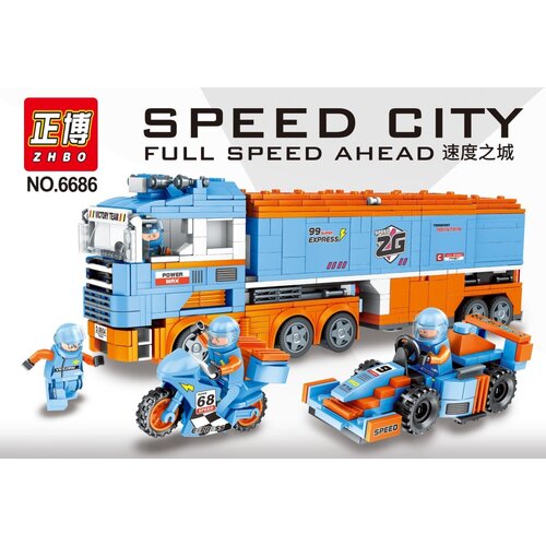 Конструктор ZB Speed City Racing FCJ0689842 Cкоростной город, 914 дет.