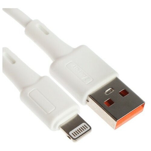 Кабель ONE DEPOT S33W, Lightning - USB, 2.4 А, 1 метр, силиконовая оплетка, белый