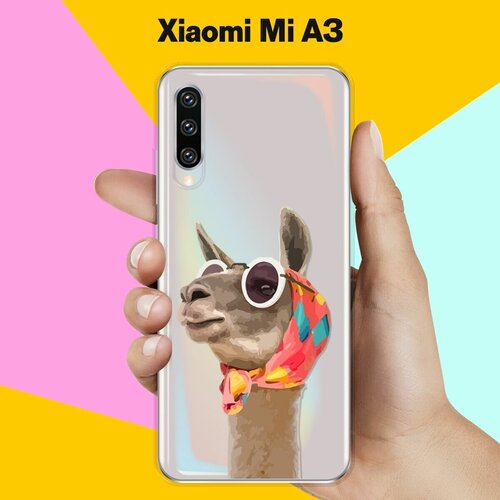 Силиконовый чехол Лама в очках на Xiaomi Mi A3 силиконовый чехол лама на xiaomi mi 10 pro