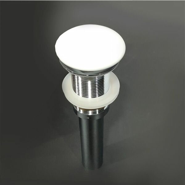 Донный клапан с белым керамическим верхом DK-01 - фотография № 1