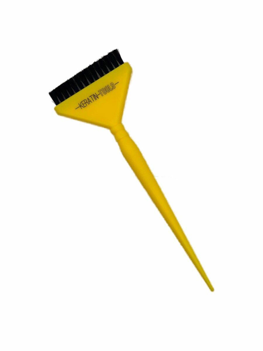 Кисть для кератина и окрашивания волос Keratin Tools Желтая