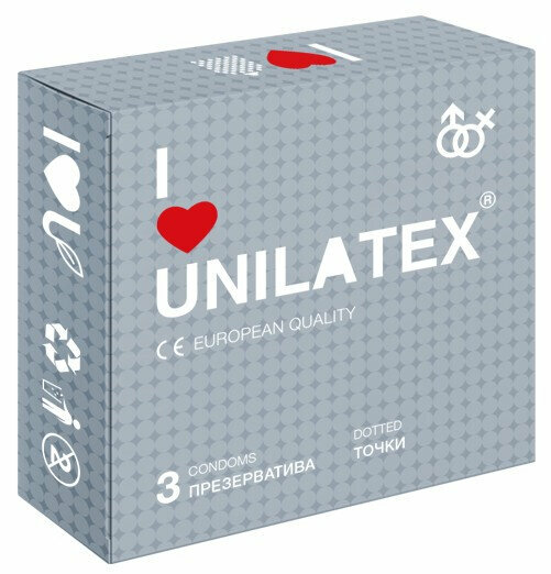 Презервативы Unilatex Dotted телесный 3 шт.