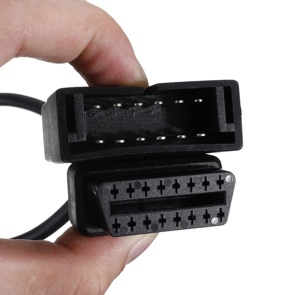 Адаптер переходник кабель OBD2 12 pin LADA, Daewoo, Chevrolet — фото 1