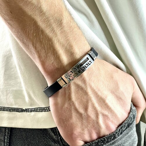 фото Браслет, металл, 1 шт., размер 20 см, черный нет бренда