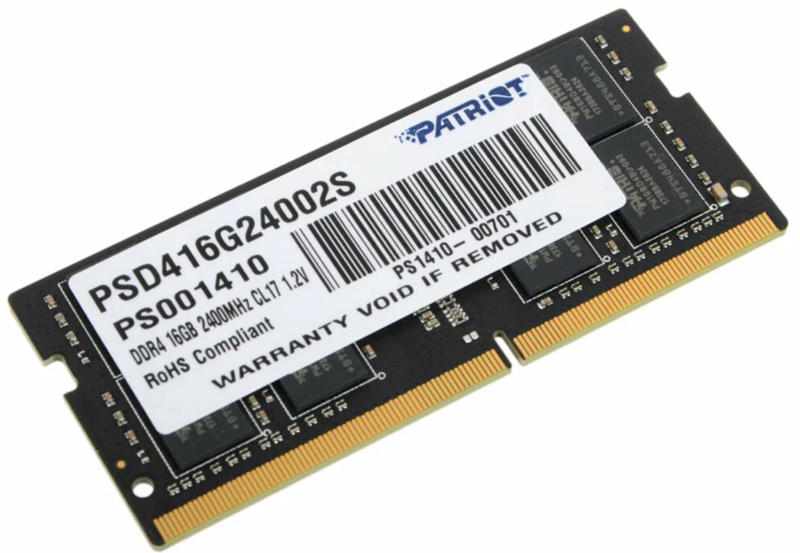 Модуль памяти PATRIOT DDR4 - 16Гб 2400, SO-DIMM, Ret Patriot Memory - фото №4