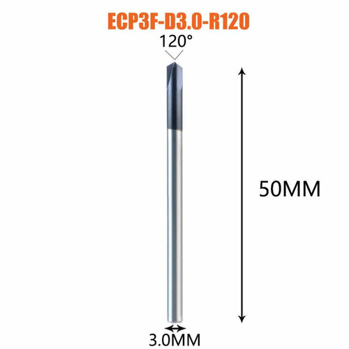 Dreanique фреза для снятия фаски по металлу (3х50 120° TiAlN) ECP3F-D3.0-R120 39834