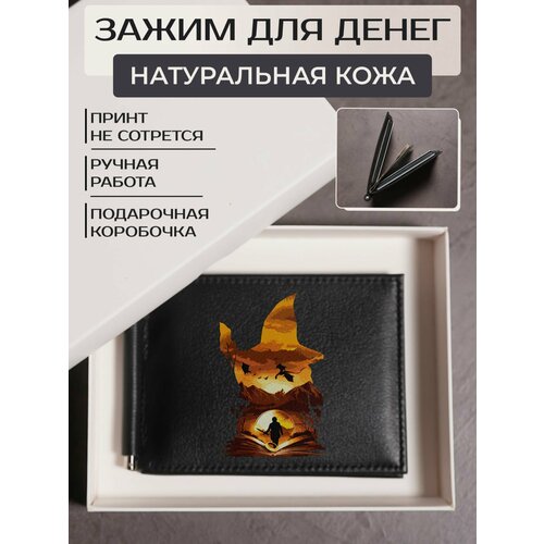 фото Зажим для купюр russian handmade, фактура гладкая, черный