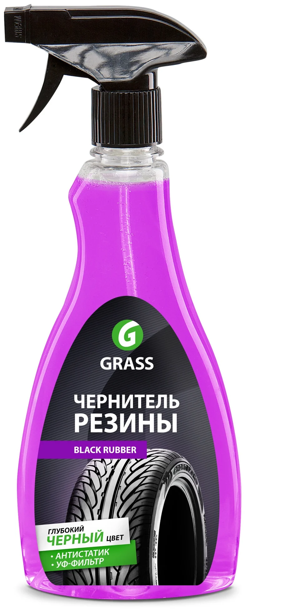 Очиститель-полироль шин Grass Black rubber 121105