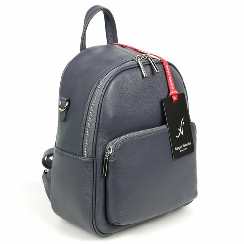 фото Рюкзак sergio valentini, фактура гладкая, серебряный