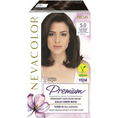 Крем-краска для волос Nevacolor Premium 50 Светло-коричневый х1шт 1061₽