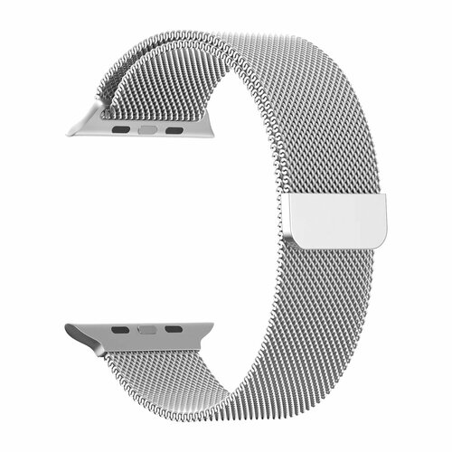 ремешок для apple watch 42 44 45 мм milanese loop металл черный Ремешок для APL watch 42/44/45/49mm Milanese loop Серебро (Silver)