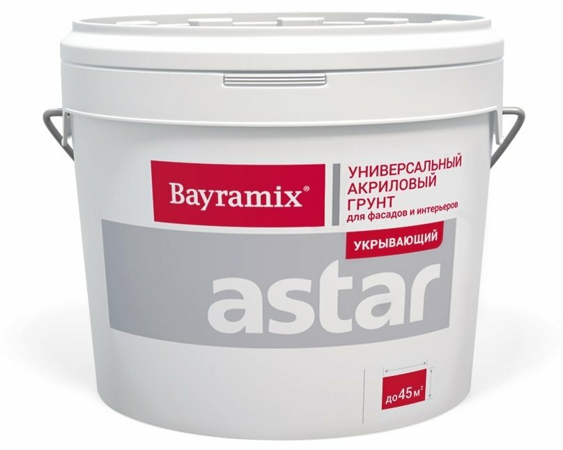BAYRAMIX ASTAR укрывающий грунт для внутренних и наружных работ, универсальный, белый В1 (15кг)