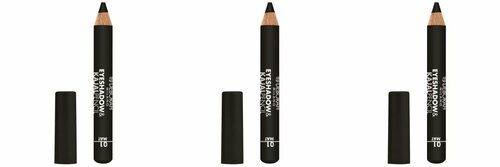 Deborah Milano Тени-карандаш для век Eyeshadow&Kajal Pencil, тон 01 матовый черный, 2 г, 3 шт