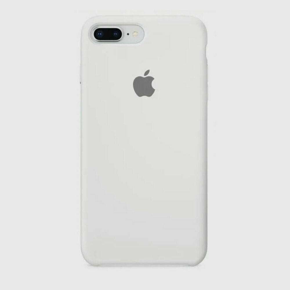 Силиконовый чехол Soft Touch на iPhone (Айфон) 7 / 8 Plus (с логотипом), Белый