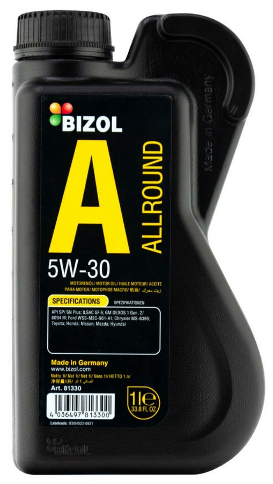 Масло моторное Allround 5W-30 SP/SN Plus GF-6A (1л) BIZOL / арт. 81330 - (1 шт)