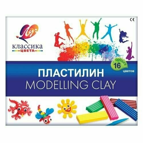 Луч Пластилин, Классика, 16 цветов, 320 г, 3 уп