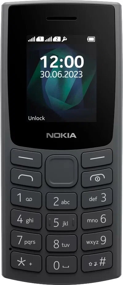 Телефон Nokia 105 DS CHARCOAL (TA-1557)