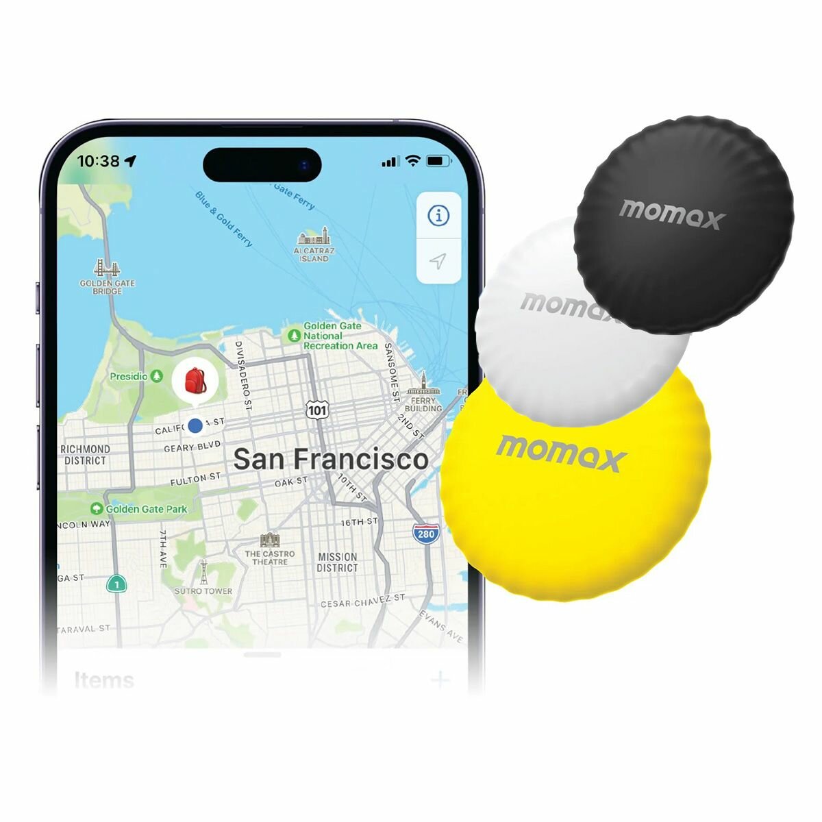 GPS трекер для отслеживания Momax PINTAG Find my Tracker, (BR5W), белый — фото 12
