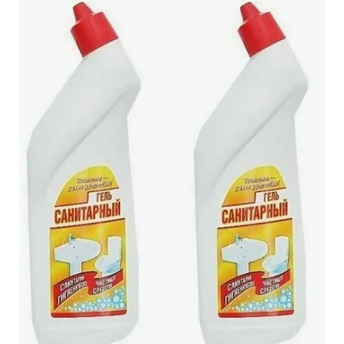 Санитарный гель утенок для чистки, дезодорации и удаления устойчивых загрязнений, 750 мл в 1 уп, 2 уп.