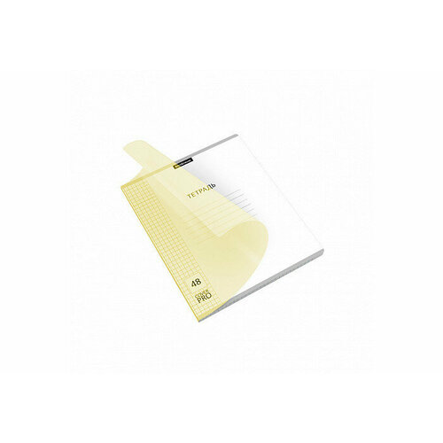 Тетрадь общая с пластиковой обложкой на скобе CoverPrо Pastel А5 клетка 48 листов Желтый