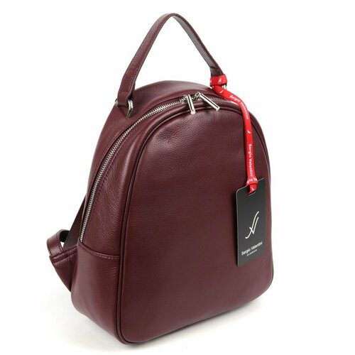 фото Рюкзак sergio valentini, фактура гладкая, бордовый