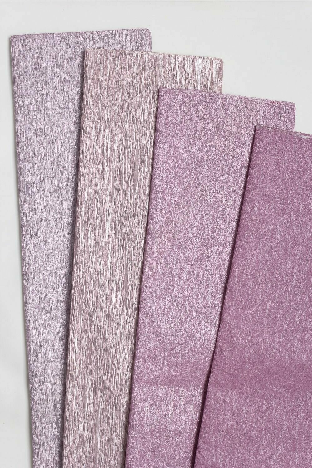 фото Бумага гофрированная перламутровая (SF-2863) св. сиреневый, в ассортименте №80-101