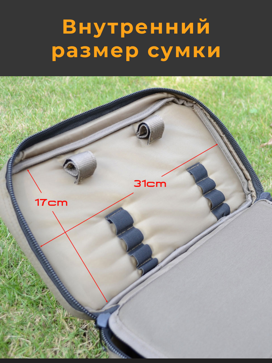 Набор стоек (2 стойки 22-35см) и буз баров на 3 удилища (2 шт) с сумкой + задний держатель удилища 3шт / стойки для удилищ телескопические — фото 8