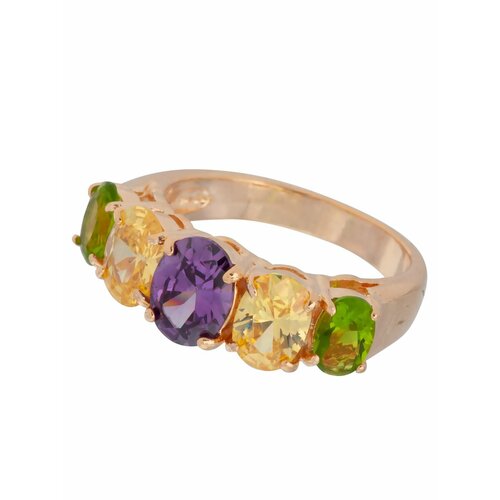 Кольцо помолвочное Lotus Jewelry, фианит, размер 19, мультиколор