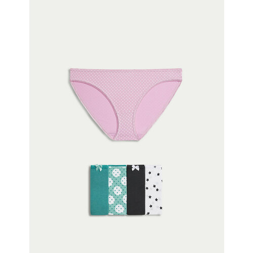 фото Трусы marks & spencer marks and spencer bikinis green mix, 5 шт., размер uk6, мультиколор