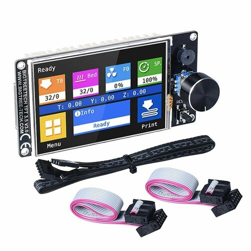Сенсорный дисплей TFT35 v30 35 дюймов от производителя Bigtreetech Монитор экран для 3D принтера TFT35 v30 с энкодером права 5000₽