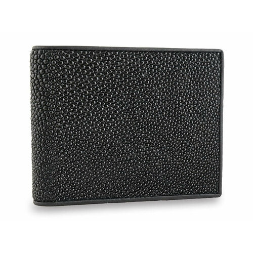 кошелек exotic leather с монетницей из кожи ската Кошелек Exotic Leather, черный