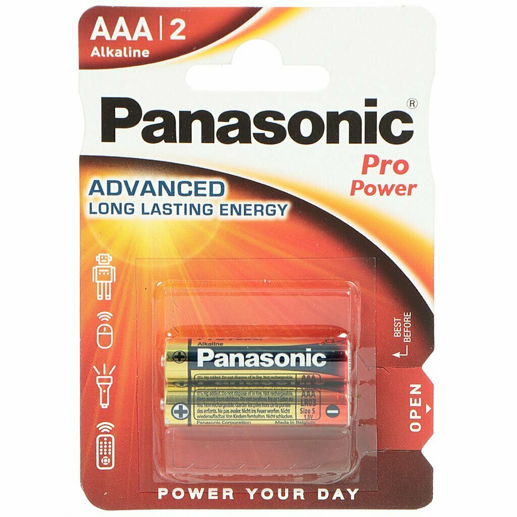 Батарейки Panasonic Alkaline Power AAA Bli, 2 шт. (LR03REB/2BP) - фото №3