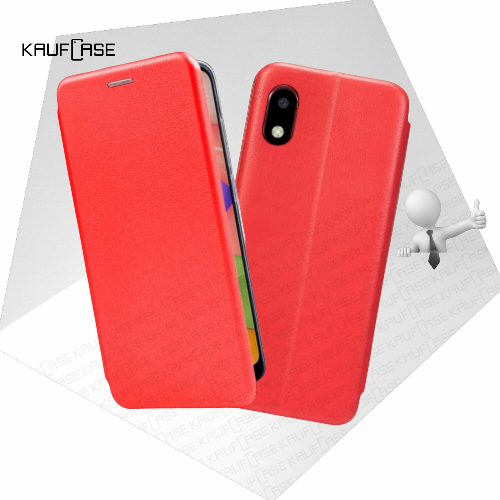 Чехол книжка KaufCase для телефона Huawei Honor 8S /Y5 2019 (5.71"), красный. Трансфомер