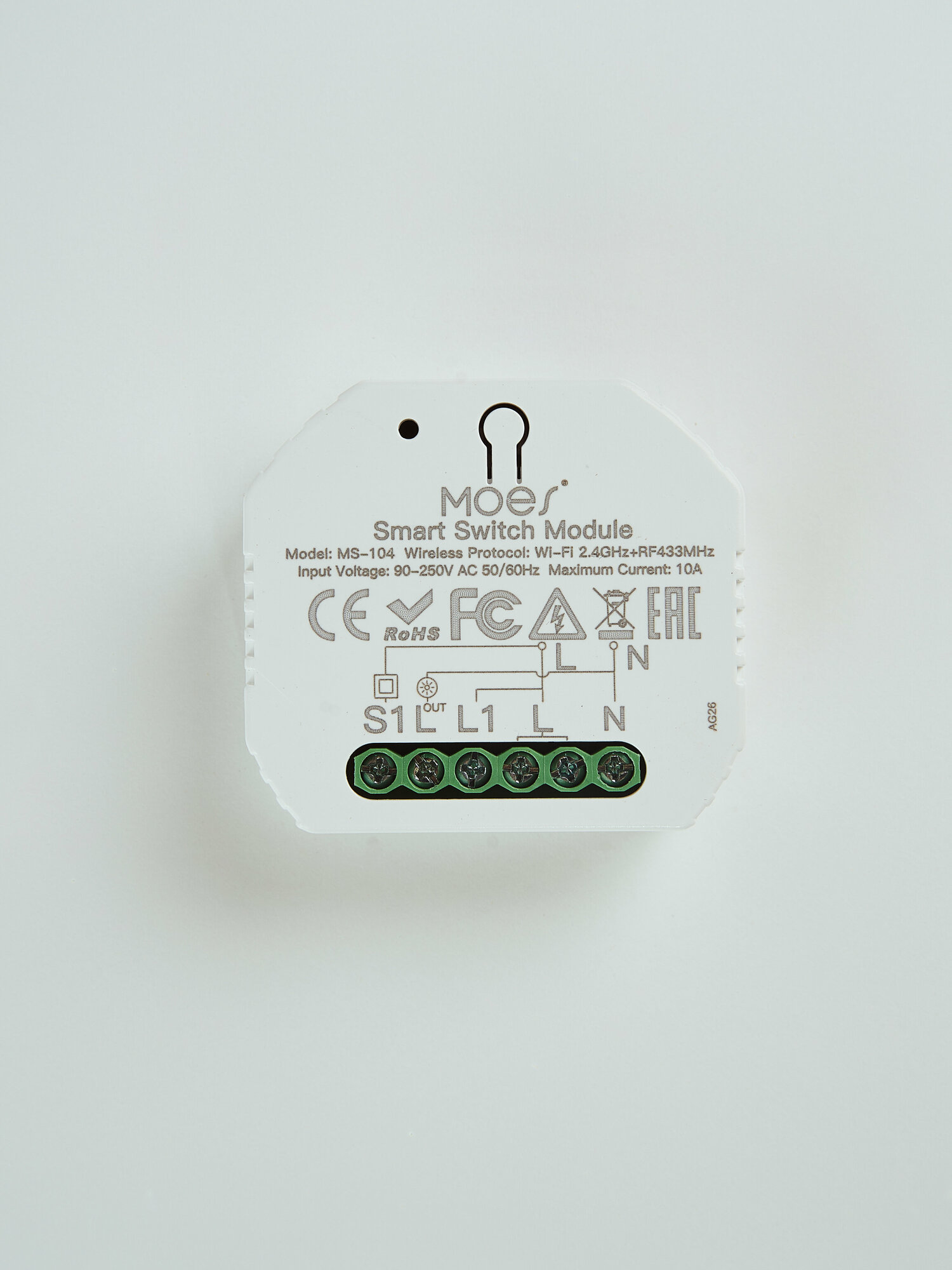 Переключатель Moes Wi-Fi+RF Switch Module умный модели MS-104 - фото №10