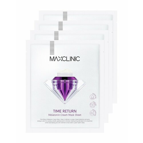 Маска для лица с мелатонином Maxclinic Time Return Melatonin Cream Mask Sheet