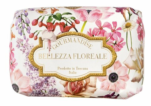 Натуральное мыло с цветочным ароматом Gourmandise Savon Parfume Bellezza Floreale